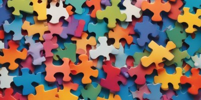 Scattered Puzzle pieces waiting for the right person to put them all together.