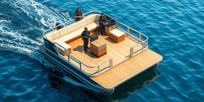 Patrol Platform on a Pontoon Boat Base.