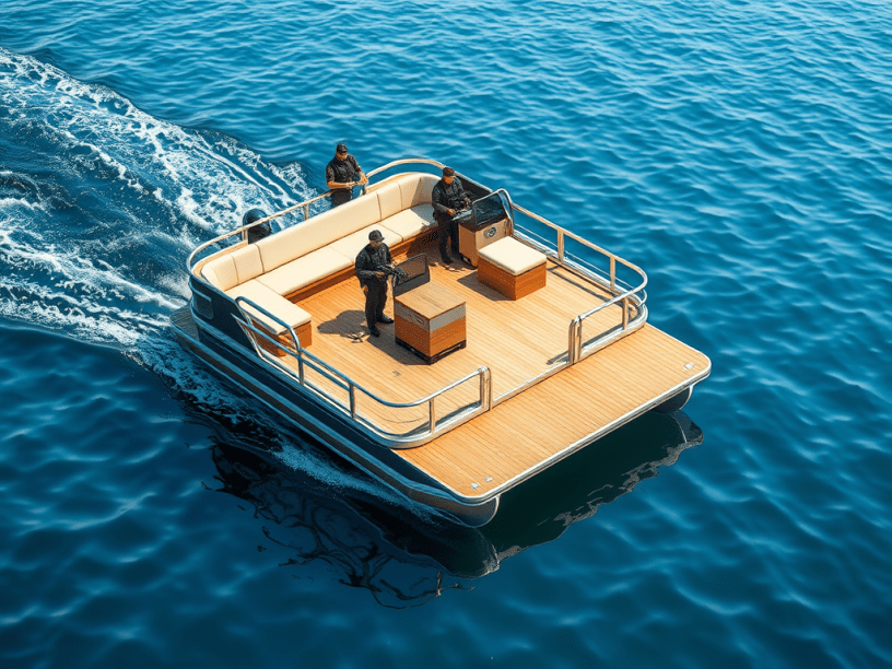 Patrol Platform on a Pontoon Boat Base.