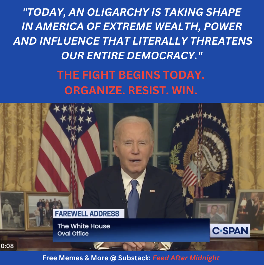 Biden's Farewell warning.