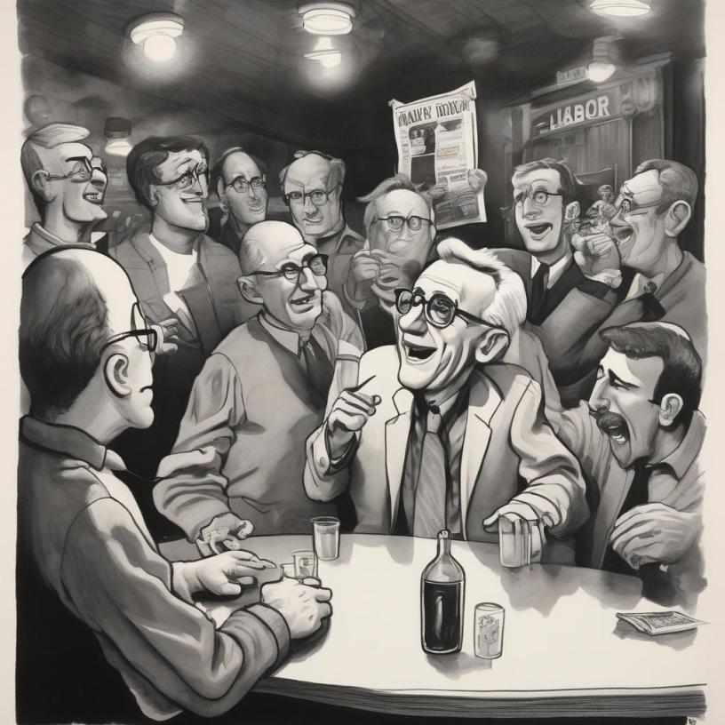 Mike Royko at the The Billy Goat Tavern with da' Boyz.