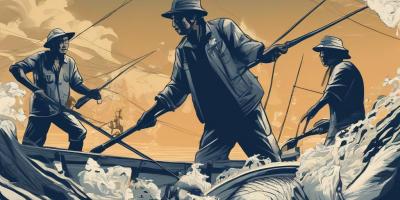 Filipino Fisherfolk in Blue