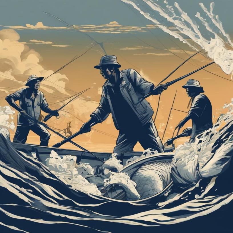 Filipino Fisherfolk in Blue