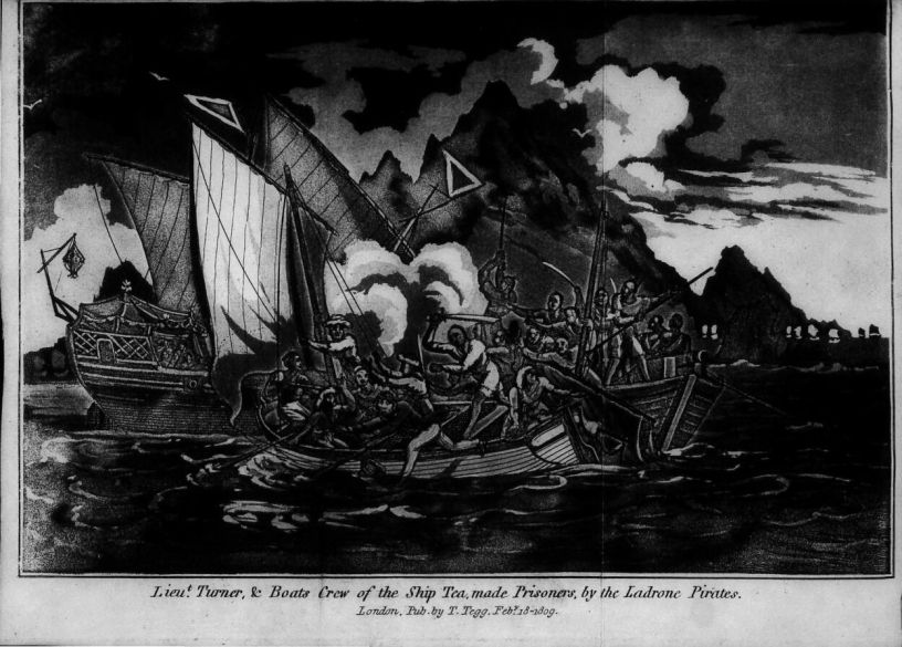 Sufferings of John Turner, chief mate of the country ship, Tay, bound for China, under the command of William Greig - including the seizure of him and six Lascars in the cutter