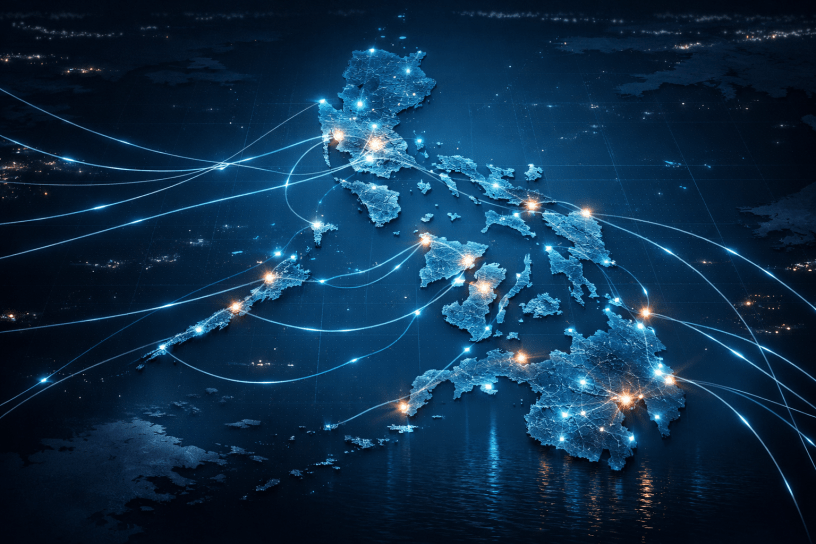 AI rendering of the Philippines data grid.