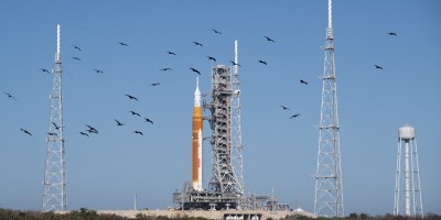 NASA’s Space Launch System (SLS) rocket and Orion spacecraft, secured to the mobile launcher, are seen as they arrive at Launch Pad 39B, Friday, March 20, 2026, at NASA’s Kennedy Space Center in Florida. NASA’s Artemis II test flight will take Commander Reid Wiseman, Pilot Victor Glover, and Mission Specialist Christina Koch from NASA, and Mission Specialist Jeremy Hansen from the CSA (Canadian Space Agency), around the Moon and back to Earth with launch opportunities beginning in April 2026. Photo Credit: (NASA/Joel Kowsky)